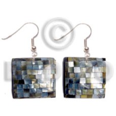 dangling square 30mm blacklip blocking with resin