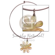 nickel free silver hoop ring with 8 petals