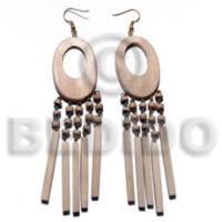 dangling 45mmx30mm oval ambabawod wood with 22mmx15mm