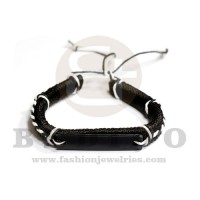 macrame black bracelet with 48mm acrylic black id  adjustable bracelet