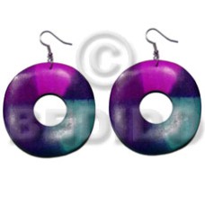dangling 35mm round wavy wood ring with