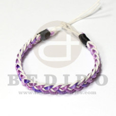braided macrame friendship bracelet blue / white and purple combination