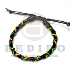 braided macrame friendship bracelet rasta combination