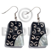 dangling 40mmx30mm laminated everlasting luhuanus with kabibe