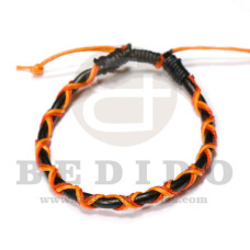 braided macrame friendship bracelet red / orange combination