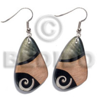 dangling 40mmx27mm laminated everlasting luhuanus with wood