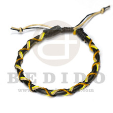 braided macrame friendship bracelet yellow / biege / golden yellow combination