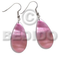 dangling kabibe inverted rounded teardrop 20mmx10mm two tone