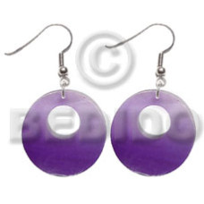 dangling 25mm round kabibe shell pendant with