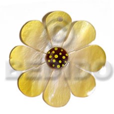 40mm graduated golden yellow hammershell flower