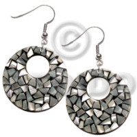 dangling flat 35mm black round resin with