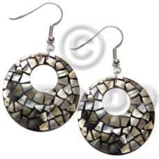 dangling flat 35mm black round resin with