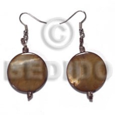 dangling 28mm round laminated golden amber kabibe