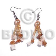 dangling floating white rose pink rose combination with