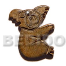 40mm koala bear golden burn bone