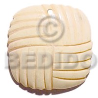 40mmx40mm square white bone with groove