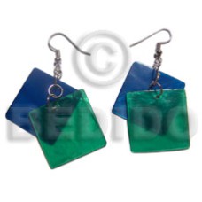 dangling 2 overlapping 25mm laminated capiz i