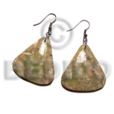 dangling triangular shape corals 40mmx35mm in clear