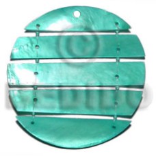 60mm segmented kabibe  aqua blue