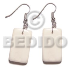 dangling 40mmx20mm rectangular carabao bone