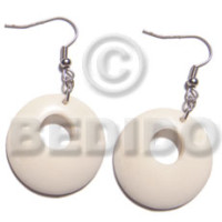 dangling round 35mm carabao horn with 14mm hole