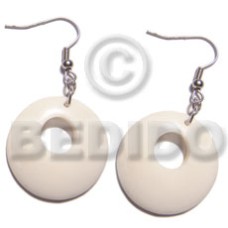dangling round 35mm carabao horn with 14mm hole