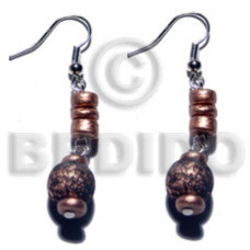 dangling wood beads and 4 5mm coco pklt in bronze tones