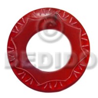 60mm donut red horn with groove with