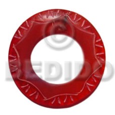 60mm donut red horn with groove with
