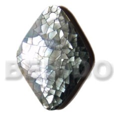 50mmx40mm diamond blacklip shell cracking with resin