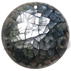 40mm round blacklip shell cracking with resin