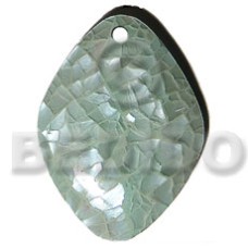 45mmx40mm diamond mint green hammershell cracking with