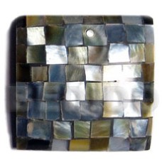 35mmx35mm square blacklip blocking with resin backing