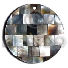 50mm square blacklip blocking chips with resin