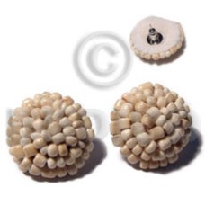 25mm round 2 3mm bleached white coco pklt coated in clear high