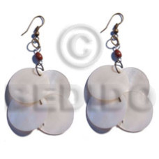 dangling 20mm round 4 pcs. kabibe shell