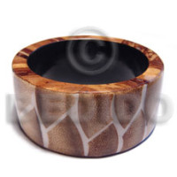 laminated wooden bangle with banana bark and dried leaves combination h