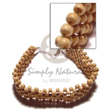 3 layer 4 5mm natural coco choker 