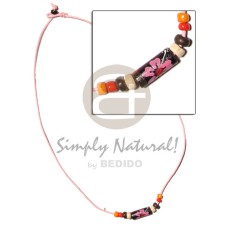 pink cord with painted tube and 4 5