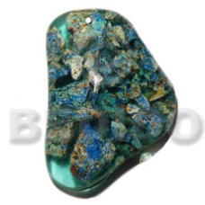 freeform  crushed limestones in resin 55mmx40mmx10mm