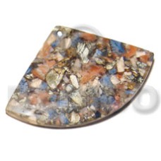 pie cut  crushed limestones in resin