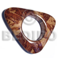lyn laminated geometrics chunky banana bark wooden bangle  inne