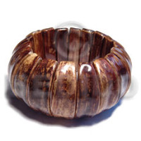 brenda laminated chunky 18 pcs. curved banana bark wooden bang
