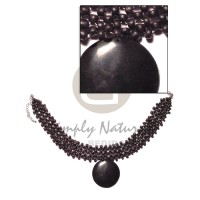 4 5mm 4 layer black coco pokalet choker