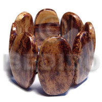norivic laminated chunky 8 pcs. oval banana bark wooden bangle