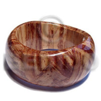 cynthia laminated chunky uneven banana bark wooden bangle  height =