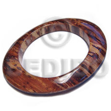 seanette laminated chunky embossed flat oval banana bark wooden