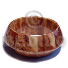 rose laminated chunky banana bark wooden bangle  height =35mmm  th