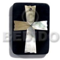 60mmx40mm rectangular 7mm thickness mother of pearl shell (MOP) cross in
