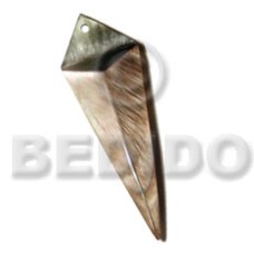 40mmx18mm laminated brownlip blacklip dagger with resin